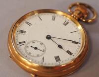 A 1930s gold plated Waltham pocket watch