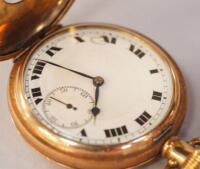 A 1940s half hunter Record Watch Company pocket watch