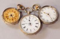 Three early 20thC fob watches