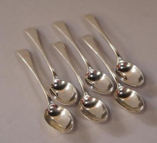 Six silver teaspoons