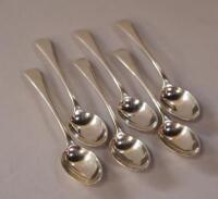 Six silver teaspoons