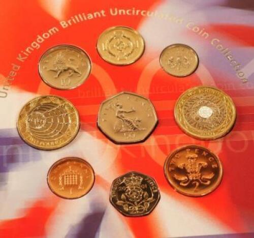 The UK 2001 Brilliant Uncirculated Coin Collection.