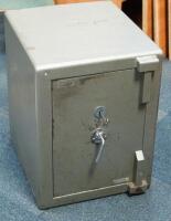 A large metal safe.