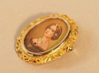 A portrait miniature pendant