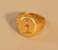 An 18ct gold gentleman's signet ring