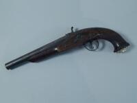 A late 18thC/early 19thC percussion pistol