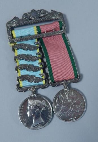 A pair of Crimea war related medals