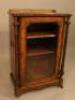 A mid 19thC figured walnut and marquetry music cabinet