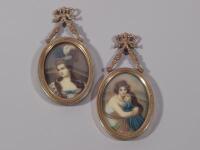 A pair of 20thC miniature paintings