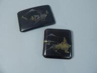 Two Japanese Komei style cigarette cases and boxes