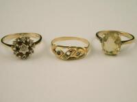 Three dress rings