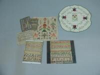 Various 19thC and later samplers etc