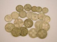 A quantity of Victorian and later coins