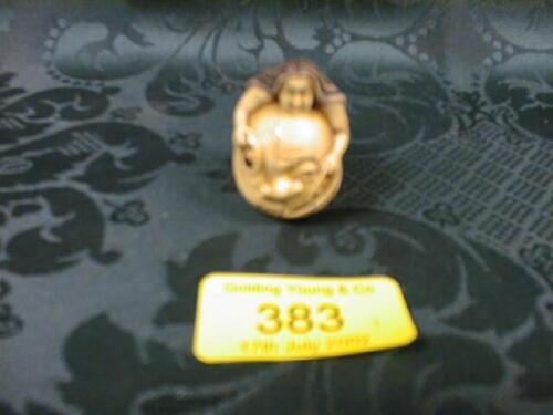 A signed Japanese ivory netsuke a study of Mu Jima the mermaid of mythology