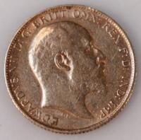 A Edward VII gold half sovereign