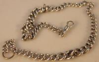 A graduated silver Albert watch chain