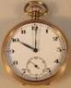 A 9ct gold open faced pocket watch