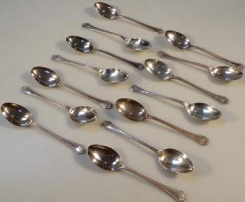 A set of twelve silver teaspoons