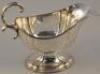 A George III style silver plated sauce boat