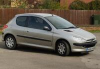 A Peugeot 206 3 door car. Registration AK54 VSM (2004)