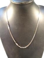 A 9ct gold flat link neck chain