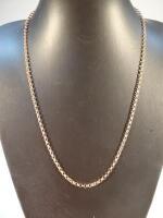 A 9ct gold necklace of plain link form