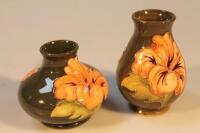 A Moorcroft hibiscus vase