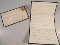 A Victorian bereavement letter dated 1853 from Lord Brownlow