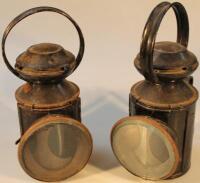 Two British Rail (BR) carriage lamps