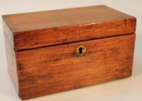 A 19thC mahogany two sectional tea caddy