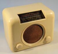 A 20thC Bush radio in cream Bakelite