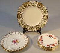 A pair of Royal Crown Derby Vine pattern bone china cabinet plates