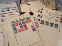 A large quantity of world used stamps