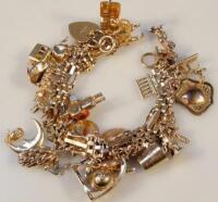 A 9ct gold gate charm bracelet