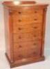 A Victorian mahogany Wellington chest of wide proportion
