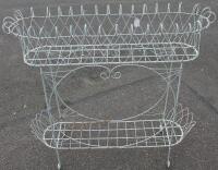 A late 19thC wire work plant stand