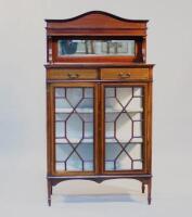 An Edwardian glazed display cabinet