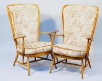 A pair of Ercol upholstered chairs