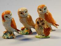 Three Beswick owls