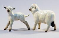 A Beswick sheep and lamb.