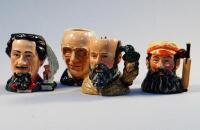 Four Royal Doulton character jugs