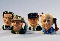 A selection of four Royal Doulton character jugs