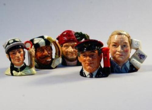 A selection of five Royal Doulton character jugs