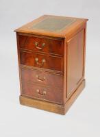 A mahogany filing cabinet