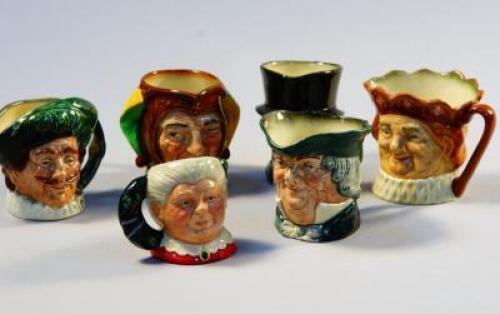 Six Royal Doulton character jugs