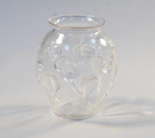 An ovoid Studio Glass vase