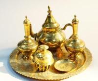 An Indian Benares brass tray