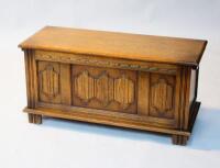 An oak blanket box