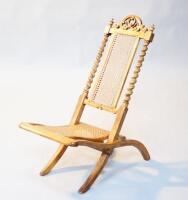 A mahogany Victorian folding chair