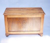 An early 20thC oak blanket box